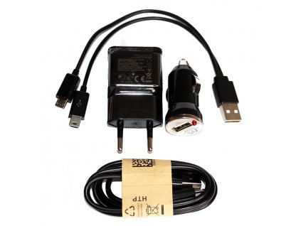 MAXI Power set 4v1 nabíječky s mini micro USB kabelem černé 01