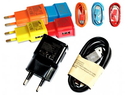 nabíječky na smartphone microUSB barevné