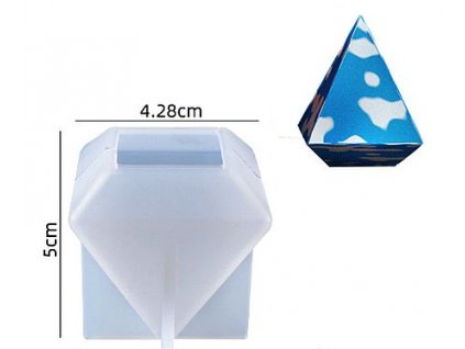 Silikonová forma na orgonity pyramida 4,3 x 5 cm