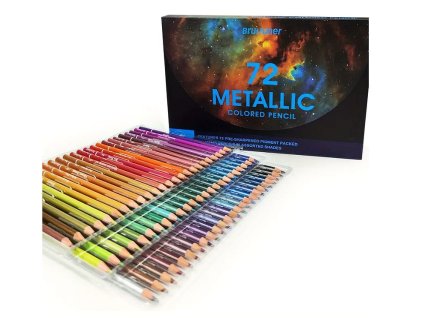 Metalické pastelky Brutfuner sada 72 ks