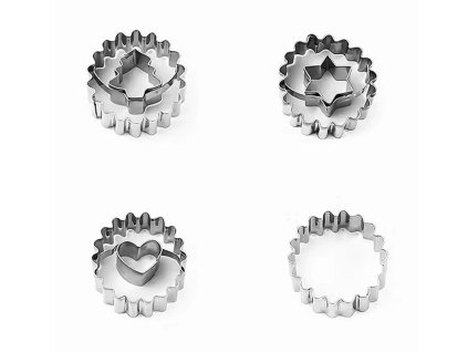 Nerezové kovové vykrajovátka Linecké