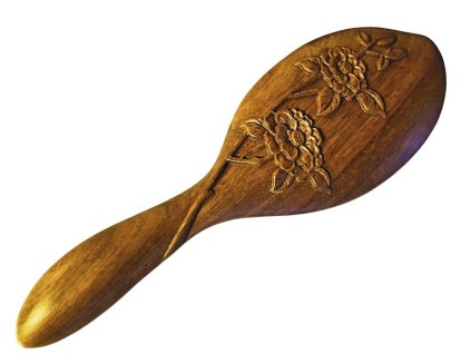 Dřevěný kartáč santalový Růže 2