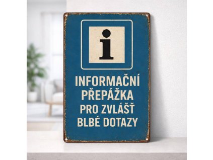 Informační vtipná cedule Přepážka
