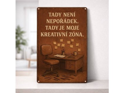 Dárek cedule Nepořádek Kreativní z=ona