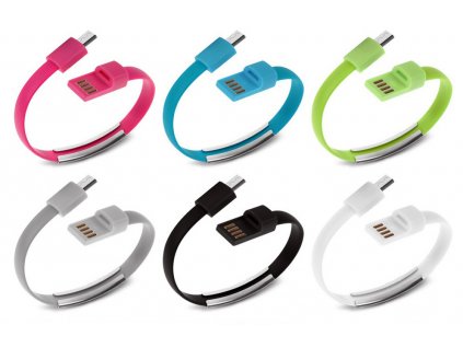 microUSB USB kabely náramky pro smartphony