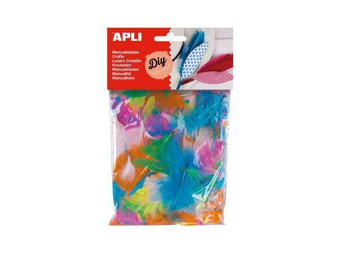 Mix prachového peří APLI barvené