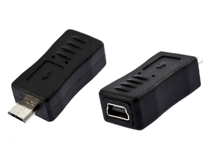 Redukce hranatá rovná miniUSB micro USB
