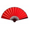 Bambusový látkový vějíř L červený