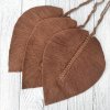 Macramé dekorace LISTY 3 ks / mix barev
