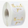 Samolepky Thank You bílá zlatá 1
