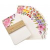 Kraft kartičky papírové cedulky květinové