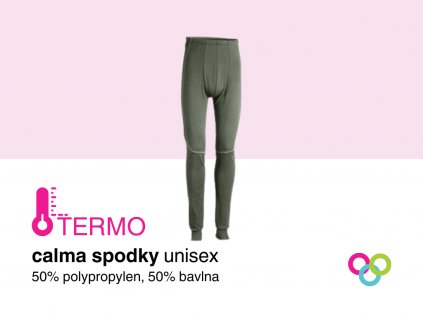 MEDIUM calma Funkční termo spodky dlouhé nohavice pánské khaki