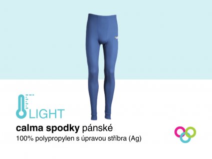 LIGHT calma Funkční spodky dlouhé nohavice pánské modré