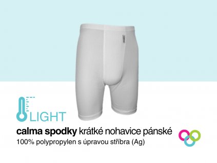 LIGHT calma Funkční spodky krátké nohavice pánské bílé