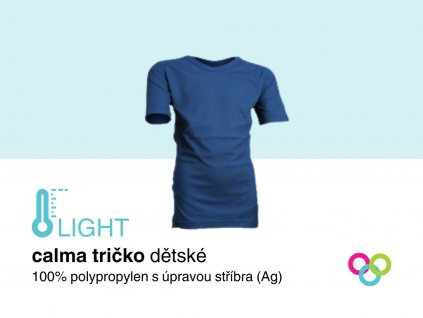 Dětské funkční tričko calma LIGHT krátký rukáv modré se stříbrem