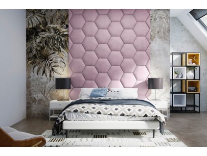 Čalouněný panel HEXAGON 5/13 - levandulová