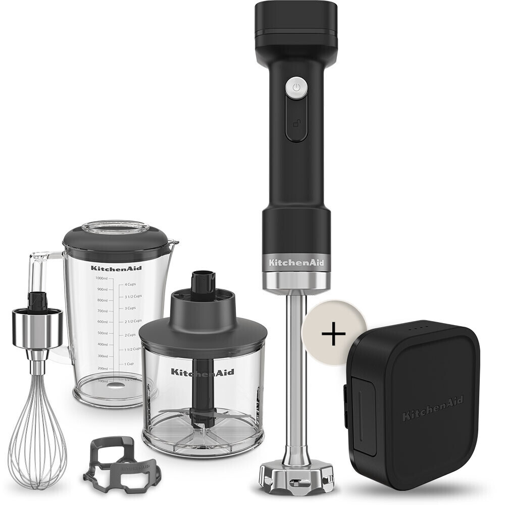 Kitchenaid Bezdrátový tyčový mixér s baterií a příslušenstvím 5KHBRV75BM matná černá