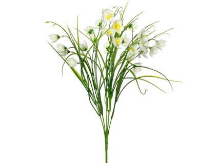 Umelá kytica krokus biela 40 cm