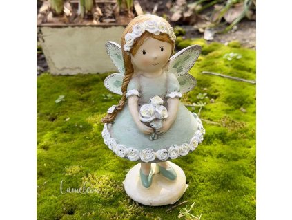 Figúrka víla zelená a 8x16 cm