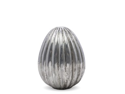 Dekoračné vajíčko strieborné