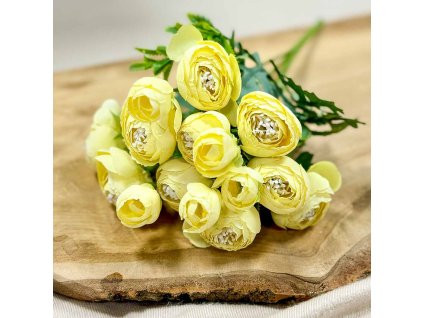 Kytica ranunculus žltý 28cm