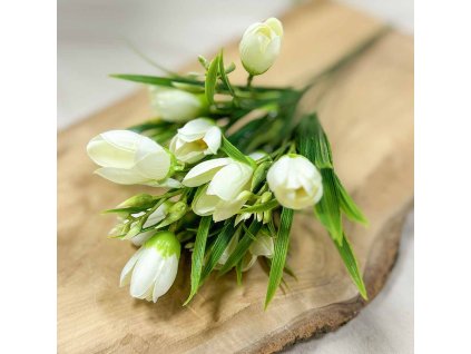 Jarná kytica krokus biela 35cm