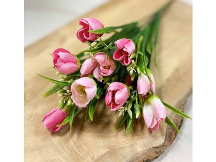 Jarná kytica krokus ružová 35cm