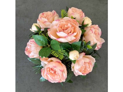 Zaťažená ikebana na hrob pivónka 28cm