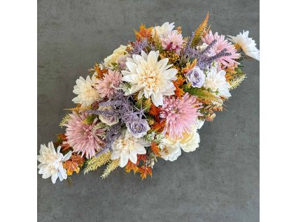 Zaťažená ikebana na hrob chryzantéma 65cm