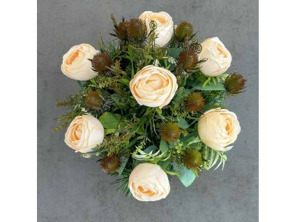 Zaťažená ikebana na hrob 33cm