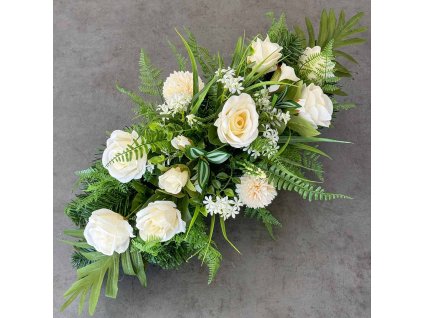 Zaťažená ikebana na hrob ruža 60cm