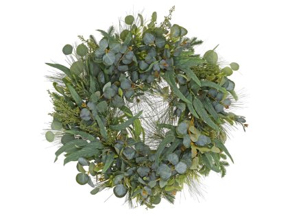 Veniec čečina eukalyptus, 71x71x11 cm