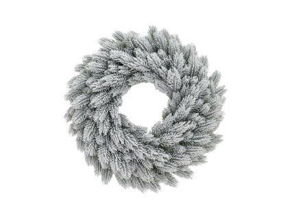 Veniec čečina osnežený, 40 cm