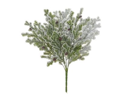 Zasnežený konár, šišky, 50 cm