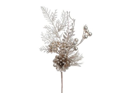 Konárik šiška, bobule champagne, 27 cm