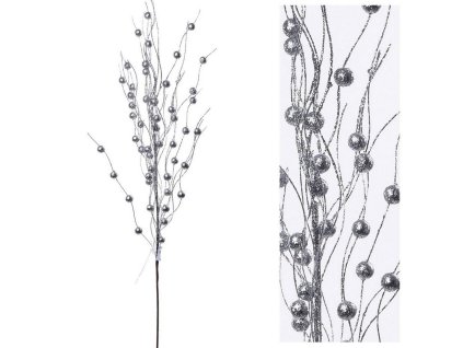 Konárik bobule strieborný, 70 cm