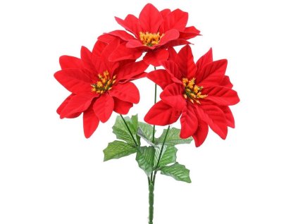 Kytica Poinsettia červená, 32 cm