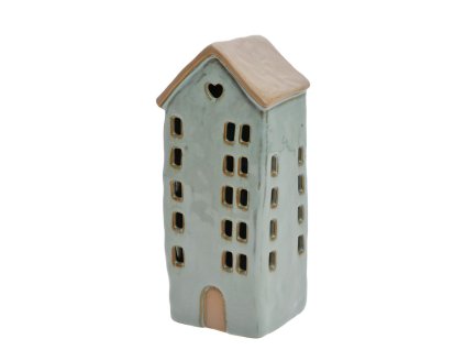 Mentolový domček porcelán led, 8,3x7x19,5 cm