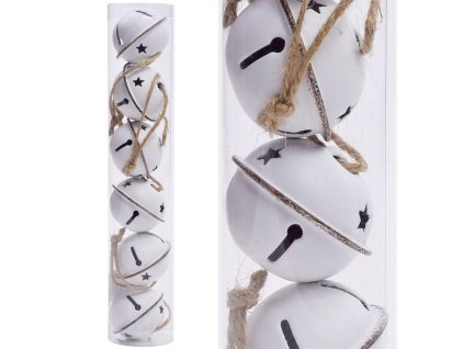 Biele rolničky 6ks, 4 cm