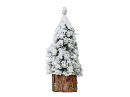 Zasnežený stromček na pníku, 8x8x19