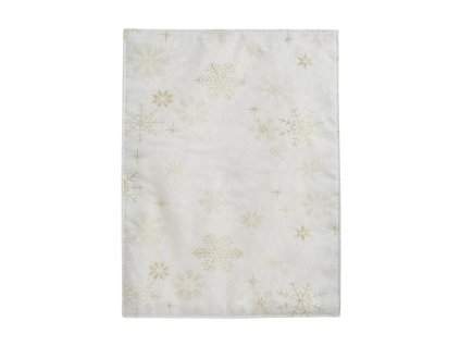 Vianočné prestieranie vločky krémovo-zlaté, 30x40 cm