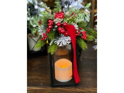 Vianočný lampáš na hrob 27cm