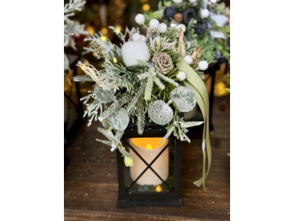 Vianočný lampáš na hrob 27cm