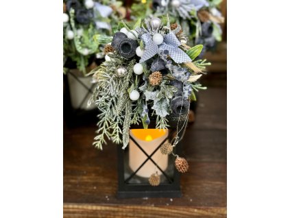 Vianočný lampáš na hrob 27cm