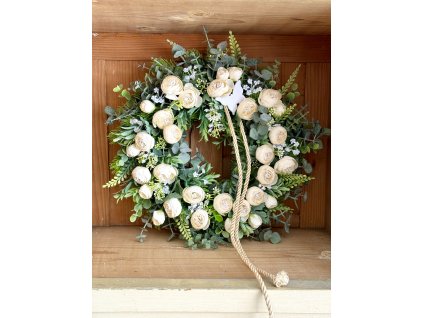 Veniec na dvere pivónka 35cm