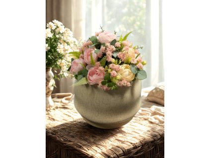 Kvetinová dekorácia v kersmickom črepníku 20cm