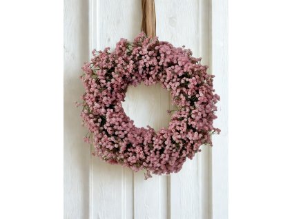 Elegantný veniec na dvere s gypsophilou 45cm