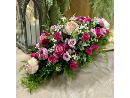 Zaťažená ikebana na hrob 60cm