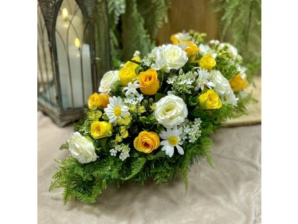 Zaťažená ikebana na hrob 60cm