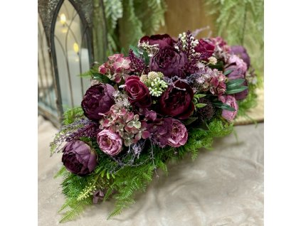 Zaťažená ikebana na hrob 60cm